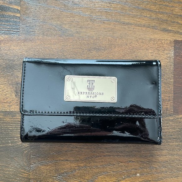 Expressions NYC Black Patent Wallet - Picture 1 of 11